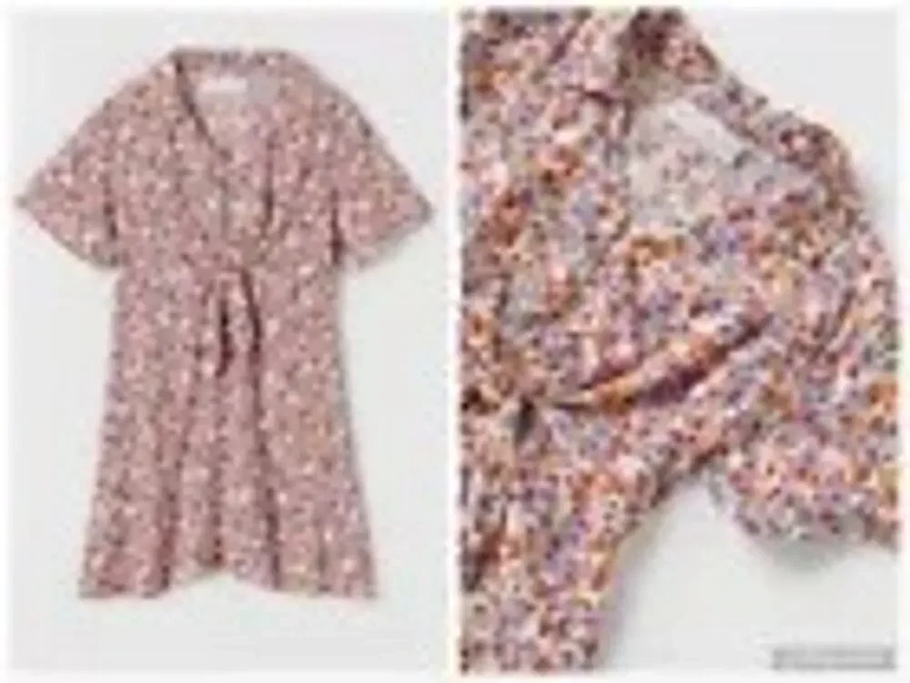 ZARA GIRL'S PINK FLORAL SHORT SLEEVE SUMMER SHIRT DRESS size 13/14